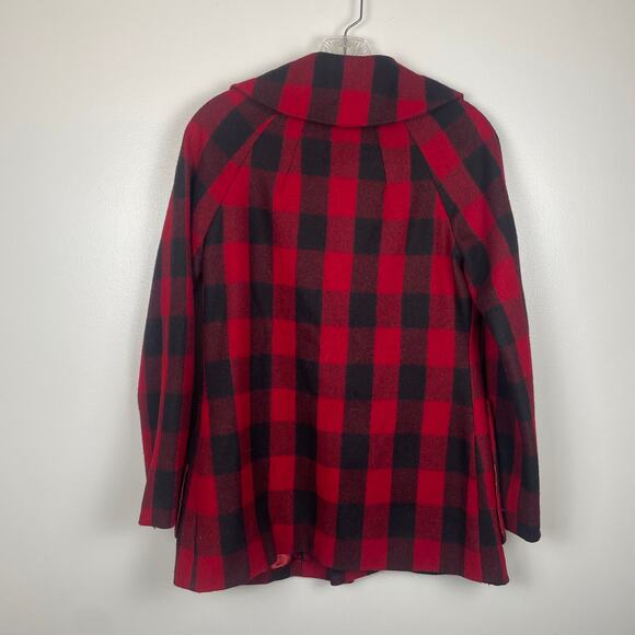 Tulle Red & Black Plaid Coat-Women's Size XS - Picture 3 of 6